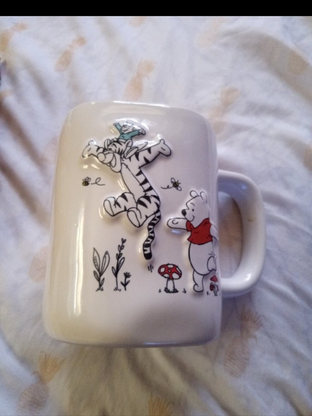 Disney Rae Dunn “Bother Free” Winnie The Pooh Double Sided Mug W/ Tigger